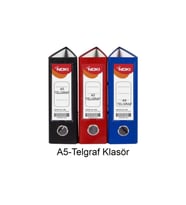 Telgraf Klasör Geniş A5 Plastik 3 Renk 1 Paket