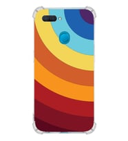 PrintiFy Oppo AX7 Uyumlu Köşe Korumalı Renk Cümbüşü A Tasarımlı Şeffaf Silikon Kılıf