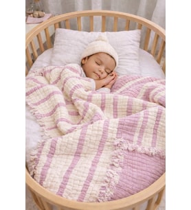 %100 Pamuklu 8 Katlı Multi Müslin Bebek Çocuk Battaniyesi – XL (120x100 cm)
