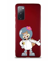 Samsung Galaxy S20 FE Soft Premier Kapak Sandy Tasarımlı Silikon Kılıf - Mürdüm (Şeffaf)
