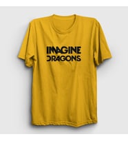 Presmono Unisex Siyah Logo V2 Imagine Dragons T-Shirt