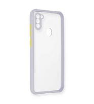 Samsung Galaxy A11 Kılıf Miami Şeffaf Silikon - Lila
