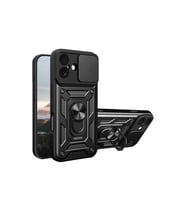 İphone 17 Pars Lens Yüzüklü Silikon - Siyah