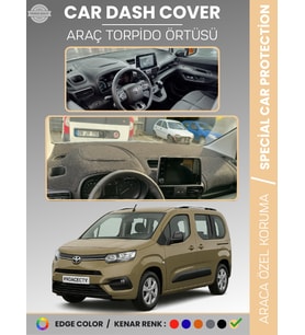 TOYOTA PROACE CITY (2019-2024) Torpido Örtüsü Panel Halısı Torpido Koruma Tam Uyum UV Koruma Kaymaz