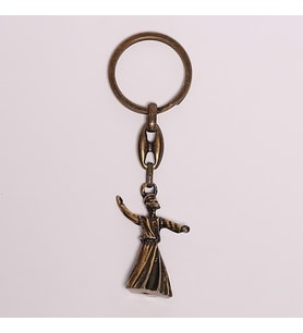BRONZ MEVLANA FİGÜRLÜ KROM ANAHTARLIK-ANAH250