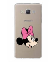 Samsung Galaxy A5 (2015)  Kapak Minnie Mouse Tasarımlı Şeffaf Silikon Kılıf