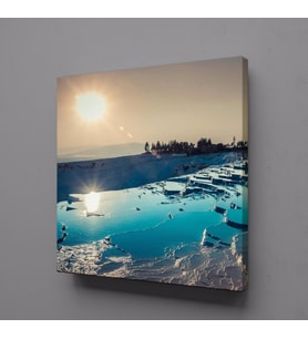 PAMUKKALE TRAVERTENLERİ KANVAS TABLO 70x70cm (Karışık)