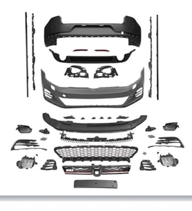 VW Golf 7.5 GTI (2013-2017 Golf 7 Icin Uyumludur) Tampon Seti Komple Ön Arka YAN 5G0807217 Wisco