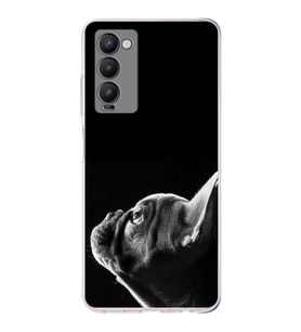 PrintiFy Tecno Camon 18P ile Uyumlu Köpek 1 Kamera Korumalı Şeffaf Kılıf