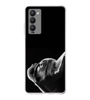 PrintiFy Tecno Camon 18P ile Uyumlu Köpek 1 Kamera Korumalı Şeffaf Kılıf