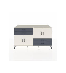 Kronos Konsol 3 Raflı 4 Çekmeceli 4 Kapaklı 176x59x99 Aytaşı-Aytaşı/Antrasit