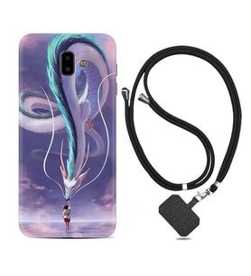 Samsung J6 Plus J7 Prime J7 Pro M20 Kılıf Boyun Askılı Silikon Kız ve Ejderha 1742