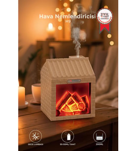 Torima Hava Nemlendiricisi Şömine Efektli Sessiz Ultrasonik 200 ML H9 Ahşap