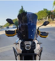 MOTOCAM QJ SVT 650 X Ön Cam 2023-2026 Model 50cm Siyah Renkli 4mm UZUN