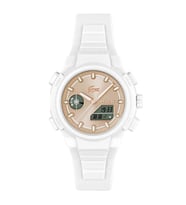 LACOSTE LAC2001430 BEYAZ SİLİKON KORDON ANALOG/DİJİTAL KADIN KOL SAATİ