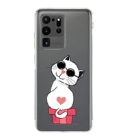 Samsung Galaxy S20 Ultra Uyumlu Kamera Korumalı Kapak Coolcat Tasarımlı  Şeffaf Kılıf
