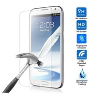 Samsung Galaxy Note 2 Ekran Koruyucu Yeni Nesil HD Kalite Tempered Glass Cam (Renksiz)