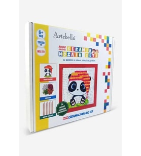 20 Çocuk Ahşap Çerçeveli Seramik Mozaik Set 20x20 cm