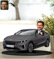 BK Gift Kişiye Özel Erkek Kula Renk Togg Karikatür Biblo -2, Arkadaşa Hediye, Araba Hediyesi
