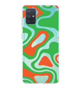 Samsung Galaxy A71  Kapak Renkli Desen Tasarımlı Şeffaf Silikon Kılıf