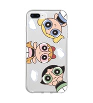 Iphone 7 PLUS - 8 PLUS Uyumlu Powerpuff KIzlar Tasarımlı Şeffaf Telefon Kılıfı