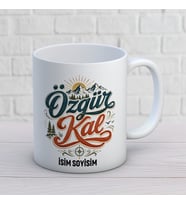 Özgür Kal Yazılı Kişiye Özel Baskılı Kupa – Motivasyon ve Doğa Temalı Hediye