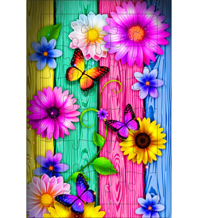AHŞAP PUZZLE RENKLİ AHŞAP
