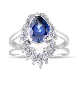 2.85 Karat Safir Pırlanta Yüzük