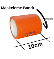 Maskeleme Kağıt Bant Geniş taban bandı 100mmx20mt Turuncu