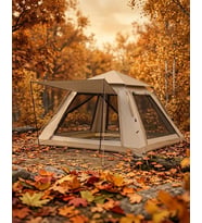 Otomatik Kamp Çadırı 240x240x160 cm 6 Kişilik Geniş Hacimli Güneşlikli