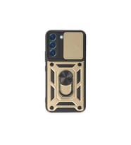 Samsung Galaxy S23 Kılıf Pars Lens Yüzüklü Silikon - Gold