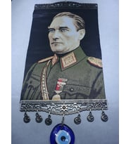 Atatürk Resimli Büyük Boy Zamaklı Duvar Süsü