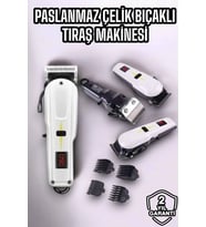 Mey İthalat® Yeni Nesil Tıraş Makinesi Uzun Şarjlı Paslanmaz Çelik Bıçaklı