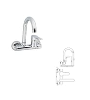 POLİ KRİSTAL APLİK EVİYE BATARYASI ÜSTTEN BORULU (Krom)