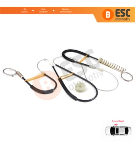 VW EOS 1F7 1F8 2006-2015 2-Kapı Coupe Convertible 1Q0837462 İçin Elektrikli Sağ Cam Kriko Tamir Seti