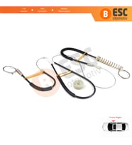 VW EOS 1F7 1F8 2006-2015 2-Kapı Coupe Convertible 1Q0837462 İçin Elektrikli Sağ Cam Kriko Tamir Seti