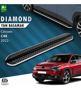 S-Dizayn Citroen C4 X Diamond Krom Yan Basamak 183 Cm 2022 Üzeri