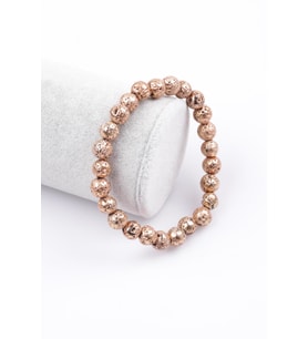 Lav Doğal Taş Rose Renkli Bileklik 8 mm Küre Kesim