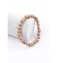 Lav Doğal Taş Rose Renkli Bileklik 8 mm Küre Kesim