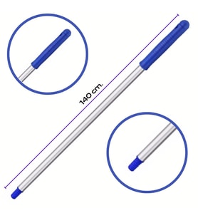 Mulpex Premium Kalite Alüminyum Eloksallı Sap, Vidalı 140 cm. Mavi
