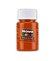 Turuncu Kumaş Boyası Tişört Çanta Tekstil Boyası 30 ml 1 Adet Nova Color Kumaş Boyası Turuncu 1 Adet