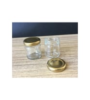 105 Adet 40 Cc Cam Kavanoz Gold Kapak Hediyelik Hobi Düğün Nişan Mini Kavanoz