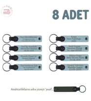 Gök Mavi & Yeşil, Müzikal Topluluklara Özel Hediyelik Anı Anahtarlıkları 8' li Set Takım (Gök Mavisi)