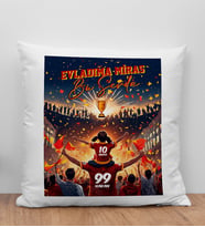 BK Gift Kişiye Özel İsimli Baba-Kız Sarı Kırmızı Evladıma Miras Bu Sevda Beyaz Kırlent Yastık-1, Doğum Günü Hediyesi, Taraftar Hediyesi