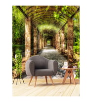 Dreamwall Ağaçlı Yol Desenli Isı Ve Ses Yalıtımlı Sağlıklı Tekstil Duvar Kağıdı (Çok Renkli)