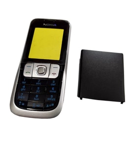 Nokia 2630 Kapak Nokia 2630 uyumlu Siyah Gri Renk Ön Kapak Arka Kapak Tuş Takımı