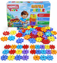 150 Parça Sayılı Puzzle Eğitici Zeka Oyunu 4.5 cm Renkli Geçmeli Parçalar  Çocuk Gelişim Oyuncağı