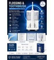 2'si 1 Arada Elektrikli Diş Fırçası & Ağız Duşu – 500 ml