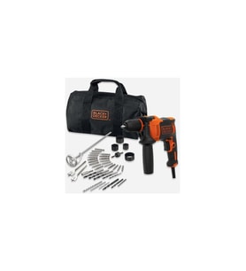 Black+Decker BEH710SA40-QS 13 MM 710 W Darbeli Matkap + 40 Parça Aksesuar Bez Çanta