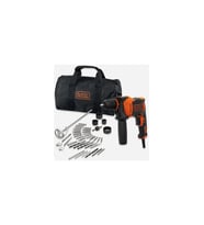 Black+Decker BEH710SA40-QS 13 MM 710 W Darbeli Matkap + 40 Parça Aksesuar Bez Çanta (Turuncu)